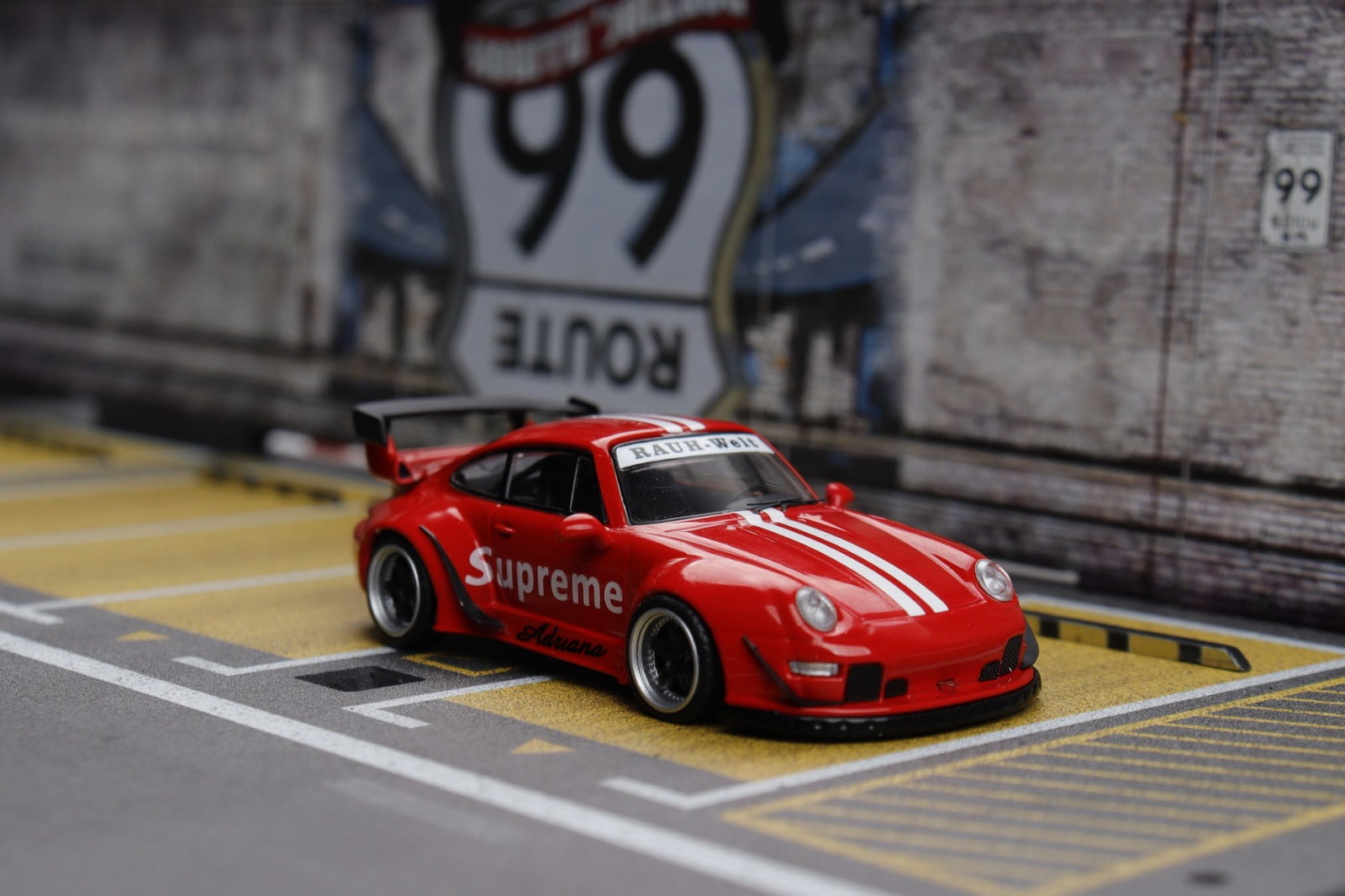DEcode 1:64 Porsche RWB 993 Supreme Livery
