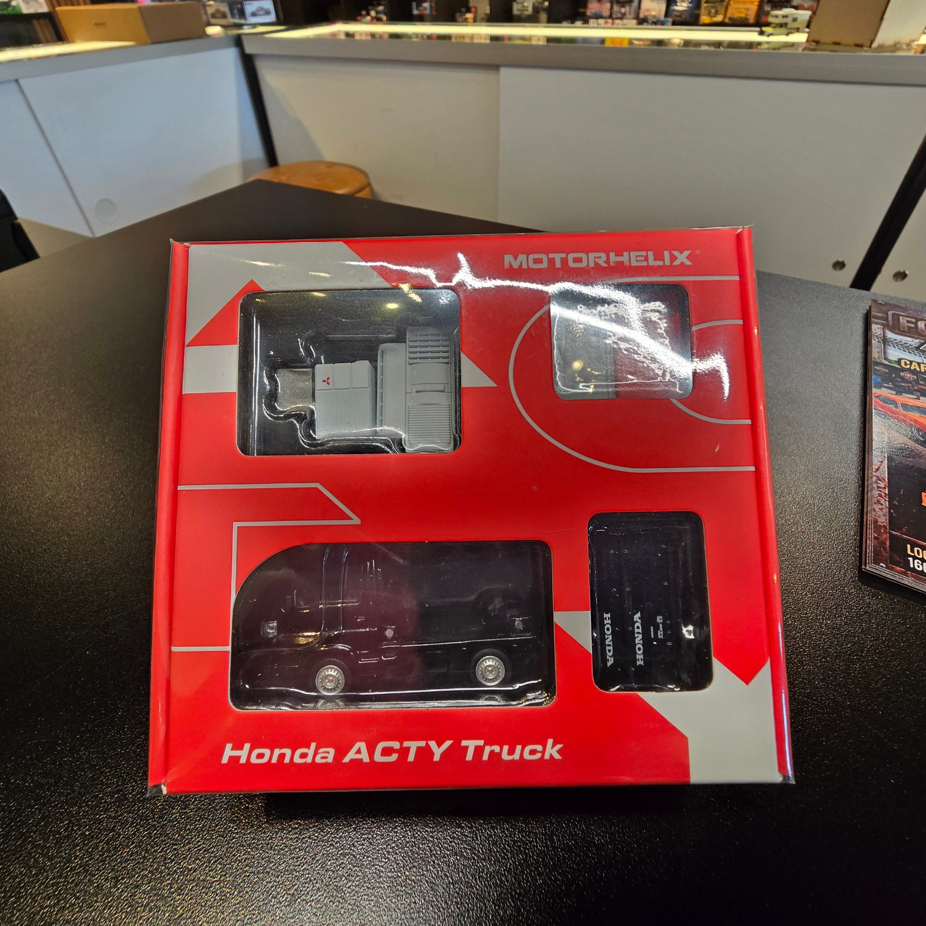 MOTORHELIX 1/64 Honda Acty Truck Customized Black - Limited 600 pcs Worldwide