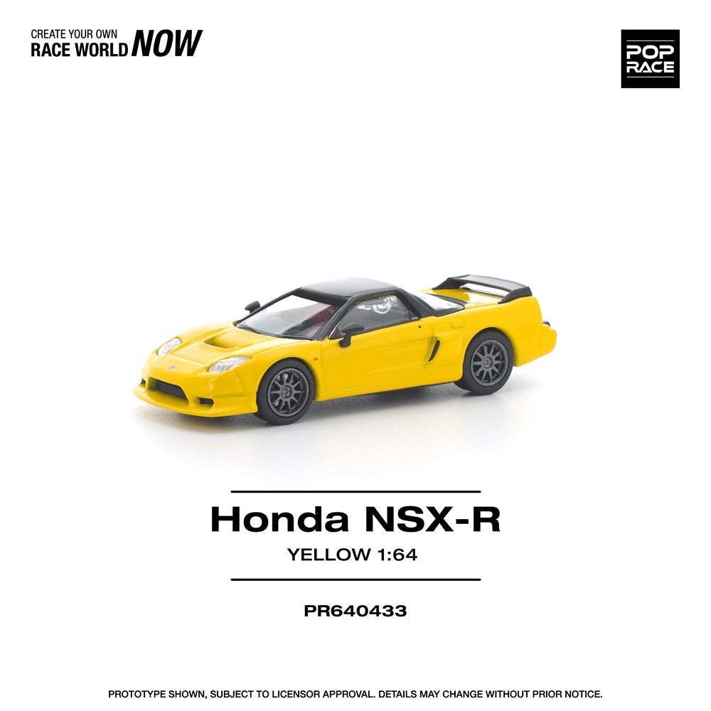 POP RACE 1/64 HONDA NSX-R YELLOW PR640433