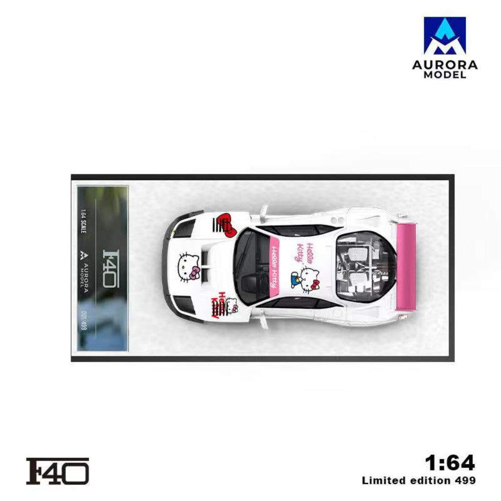Aurora Model 1:64 Ferrari F40 Modified Pink Kitty with Figure