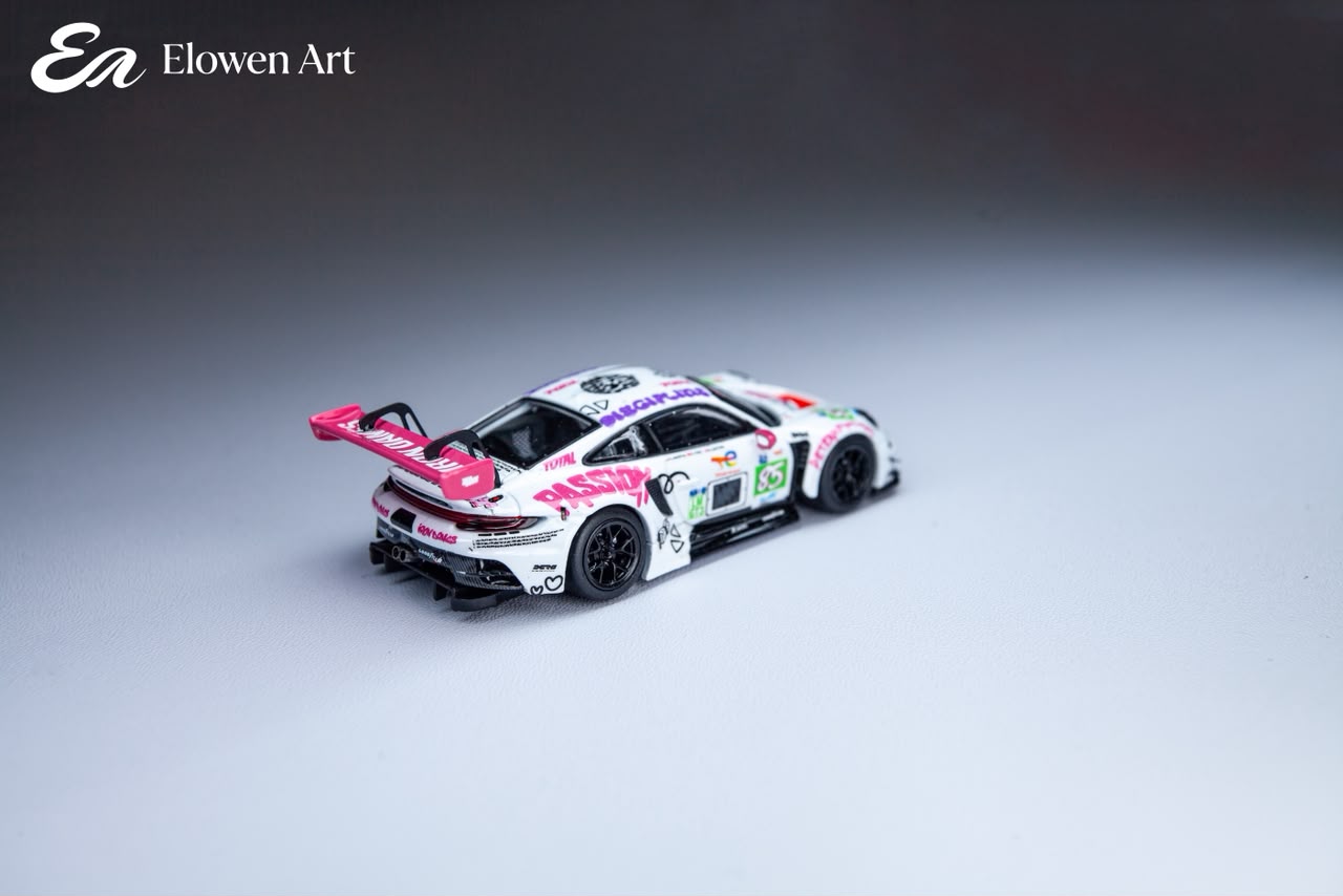 Elowen Art 1:64 Porsche 911 GT3 Diecast Model Iron Dames #85