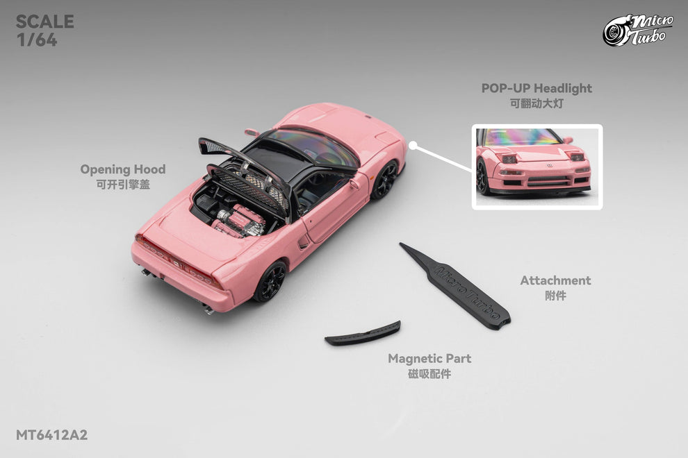 Micro Turbo 1:64 Custom NSX-R NA1 - Metallic Pink MT6412A2
