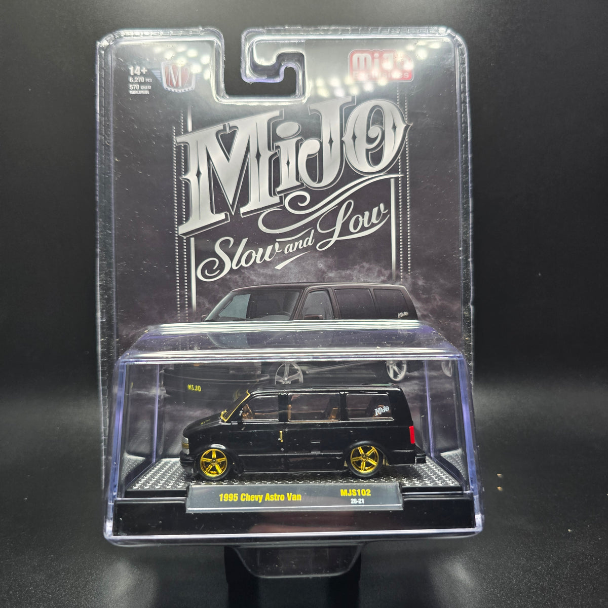 *CHASE* M2 Machines 1:64 1995 Chevrolet Astro Van Custom Slow & Low – Black – MiJo Exclusives