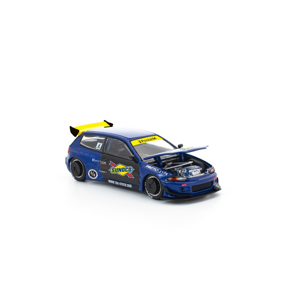 POP RACE 1/64 PANDEM CIVIC EG6 BLUE/BLACK PR640365