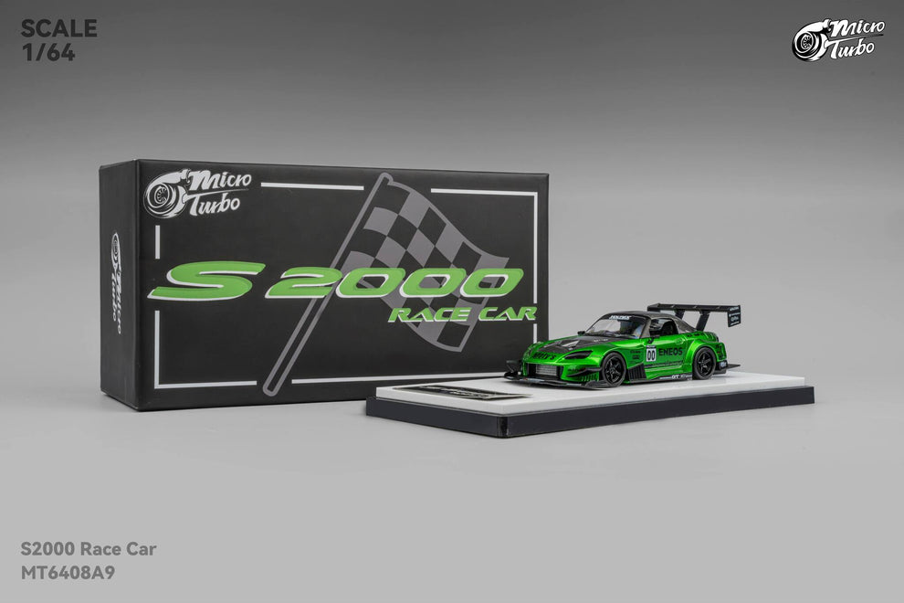 Micro Turbo 1:64 Custom S2000 Race Car Green MT6408A9