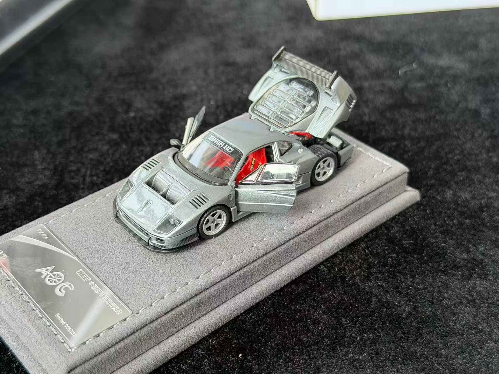 AOC 1:64 Ferarri F40 Silver Grey HEC Event Exclusive 2026 Resin