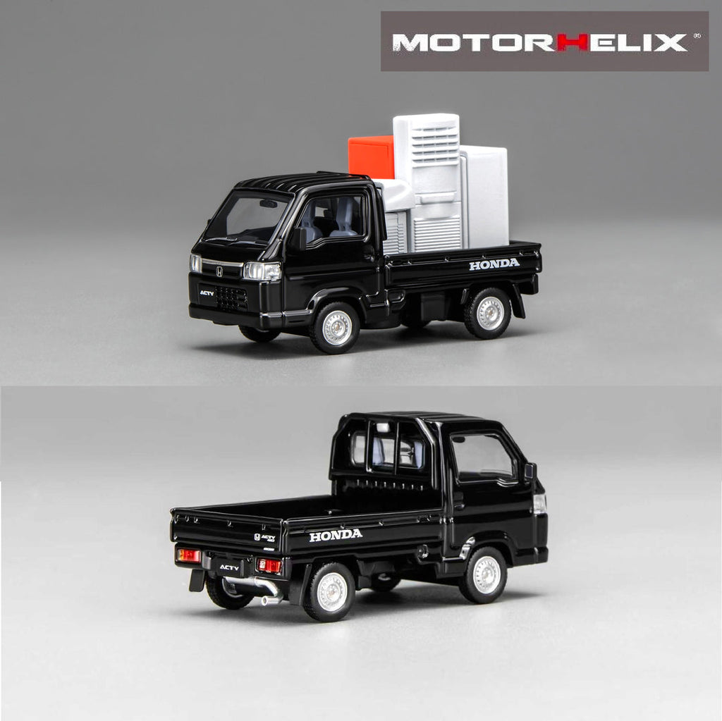 MOTORHELIX 1/64 Honda Acty Truck Customized Black - Limited 600 pcs Worldwide