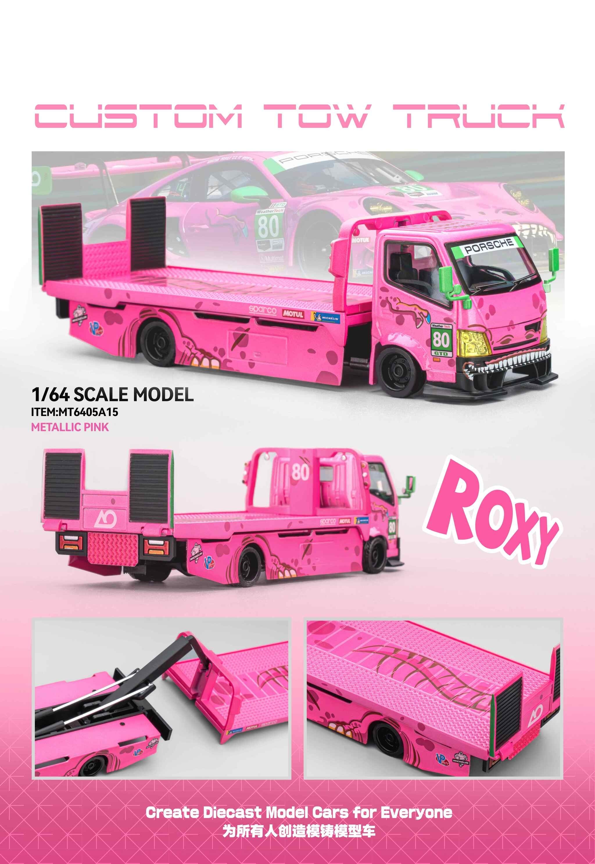 Mega Gear 1/64 Custom Hauler Pink Dino Roxy