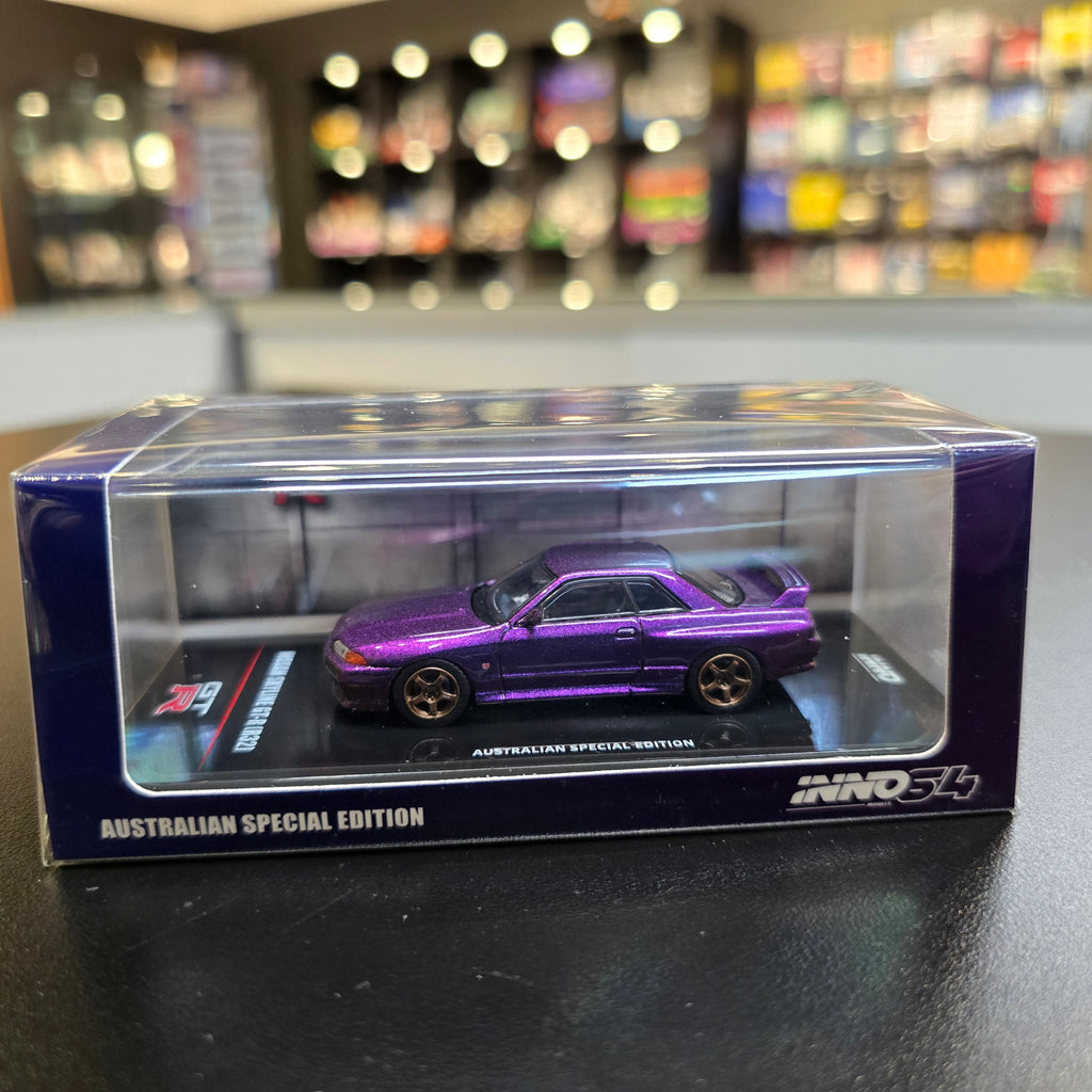 INNO64 1/64 SKYLINE GT-R (R32) Midnight Purple Australia Special Edition IN64-R32-MP-AS