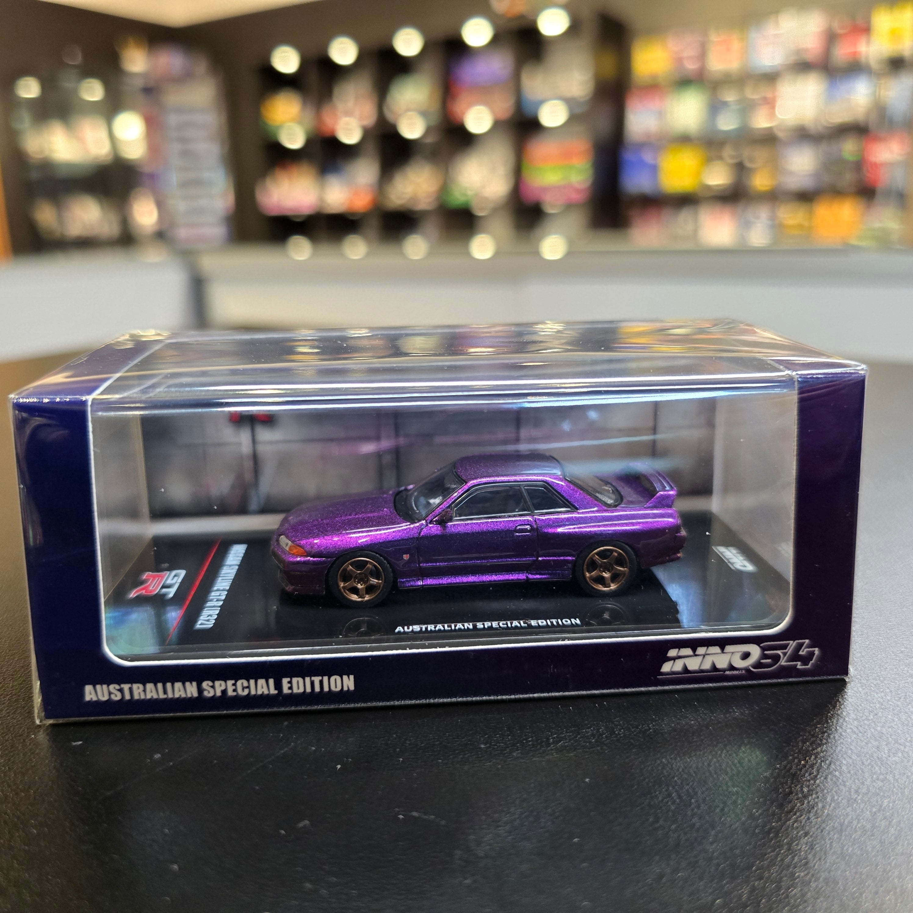 INNO64 1/64 SKYLINE GT-R (R32) Midnight Purple Australia Special Edition IN64-R32-MP-AS