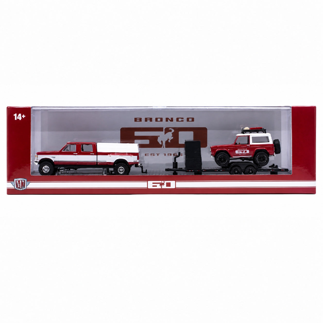 M2 Machines 1:64 Auto-Haulers Release 100 Assortment 1987 Ford F-350 Truck & 1966 Ford Bronco