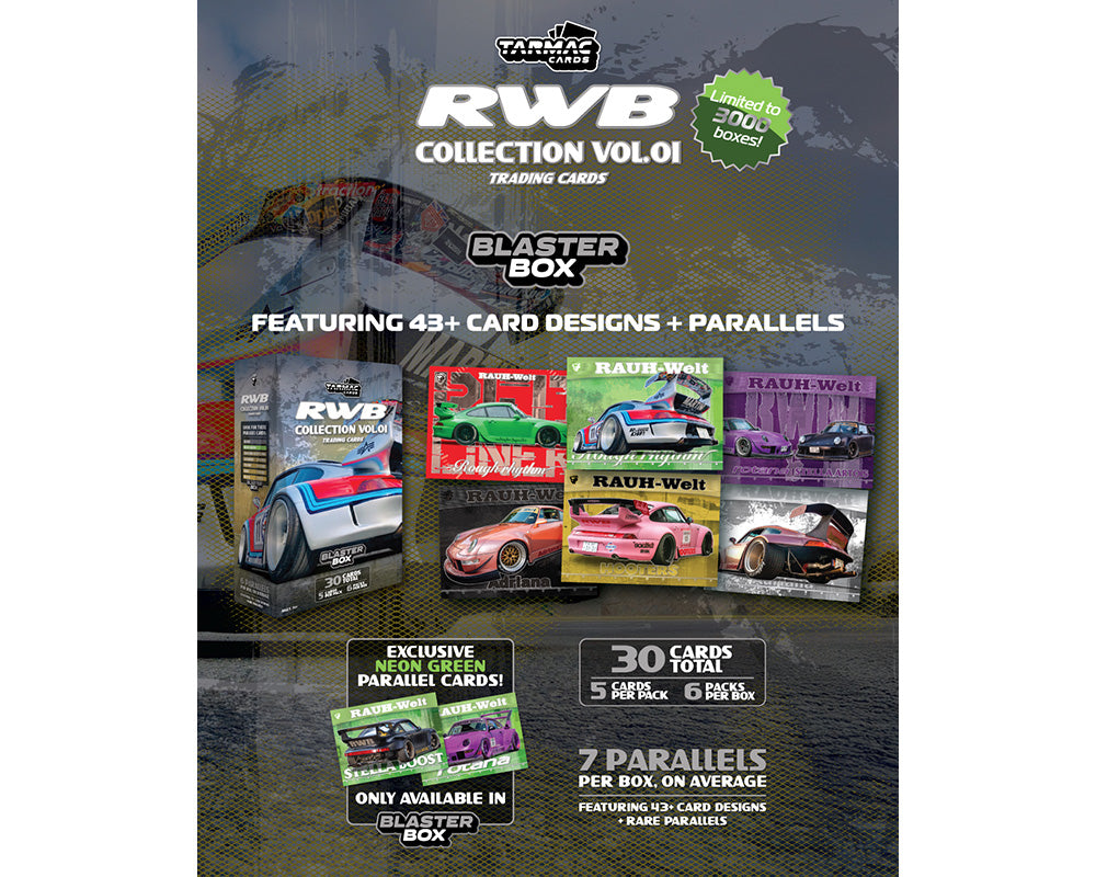 Tarmac Cards RWB Collection Collectible Trading Cards Blaster Box Vol. 01 – Limited Edition