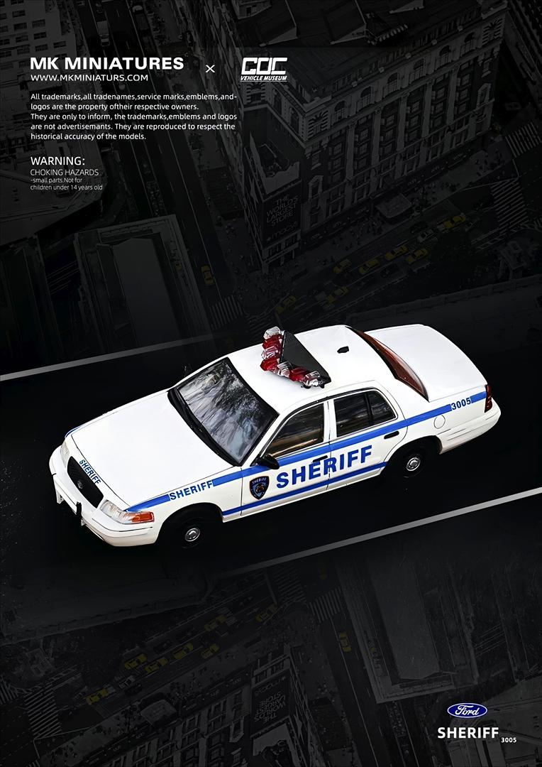 MK Miniatures 1/64 Crown Victoria Sheriff