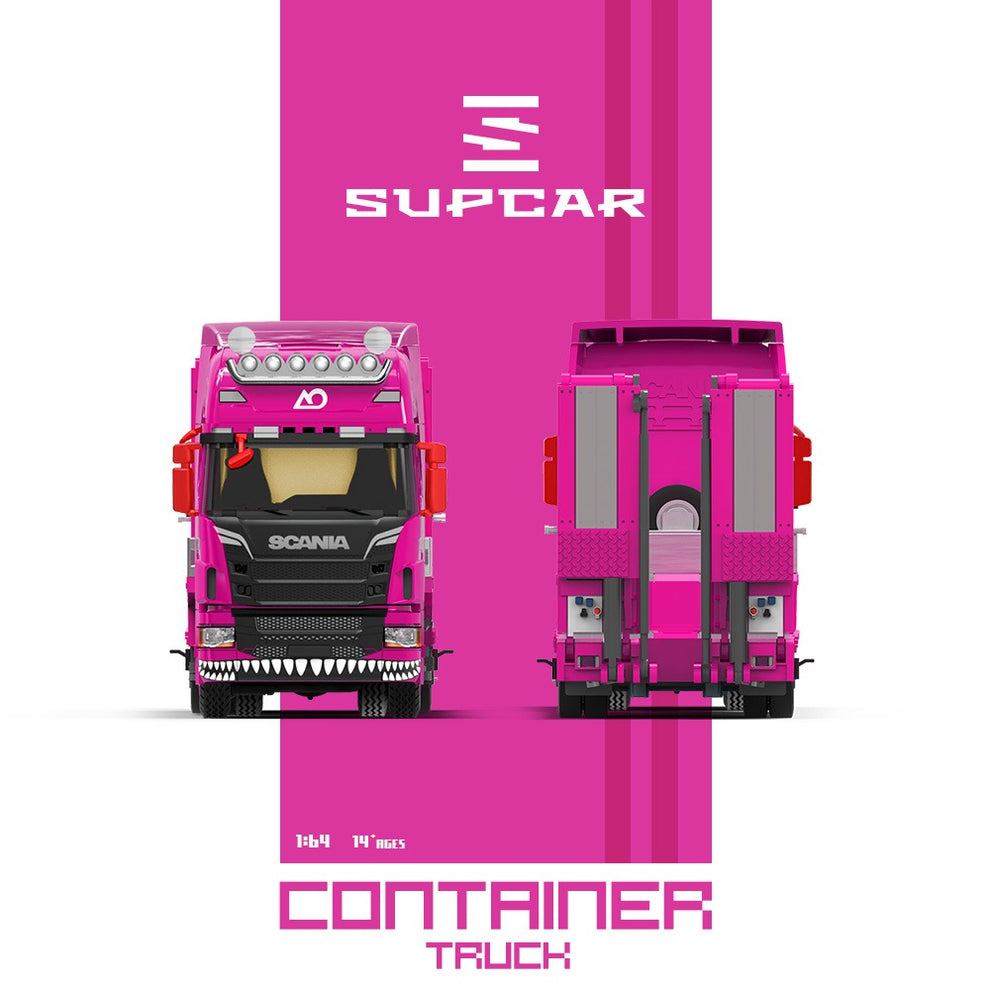 Supcar - Roxy Scania Flatbed Truck Hauler AO Racing Livery Roxy – 1:64 Cool Car Diecast Model