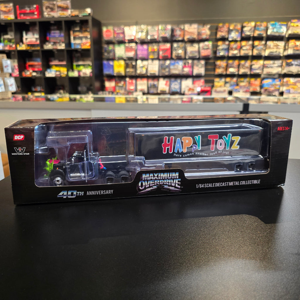 DCP 1:64 White Western Star w/Goblin Head & 40' Vintage Trailer "Maximum Overdrive 40th Anniversary"