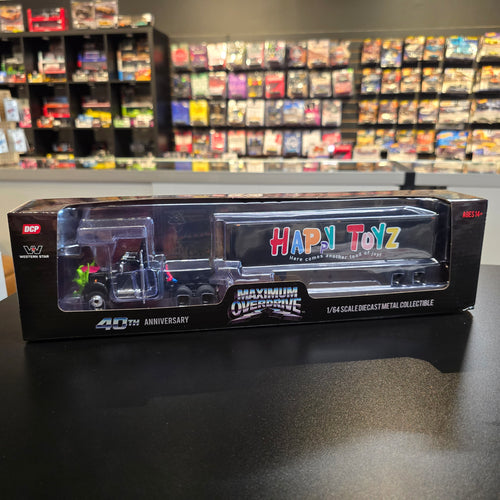 DCP 1:64 White Western Star w/Goblin Head & 40' Vintage Trailer "Maximum Overdrive 40th Anniversary"