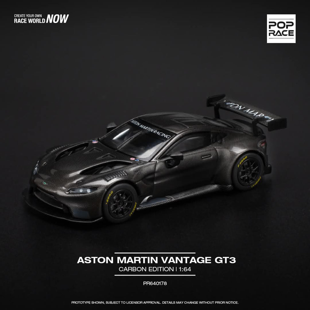 POP RACE 1/64 ASTON MARTIN VANTAGE GT3 - CARBON EDITION PR640178
