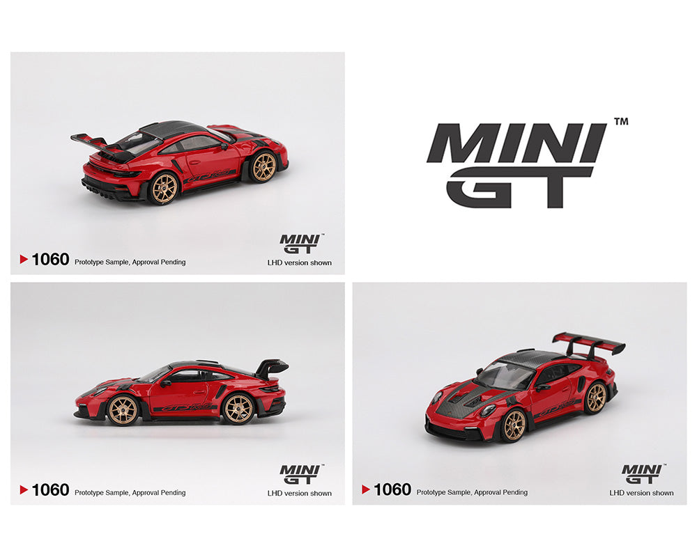 Mini GT 1:64 Porsche 911 (992) GT3 RS Weissach Package – Guards Red #1060