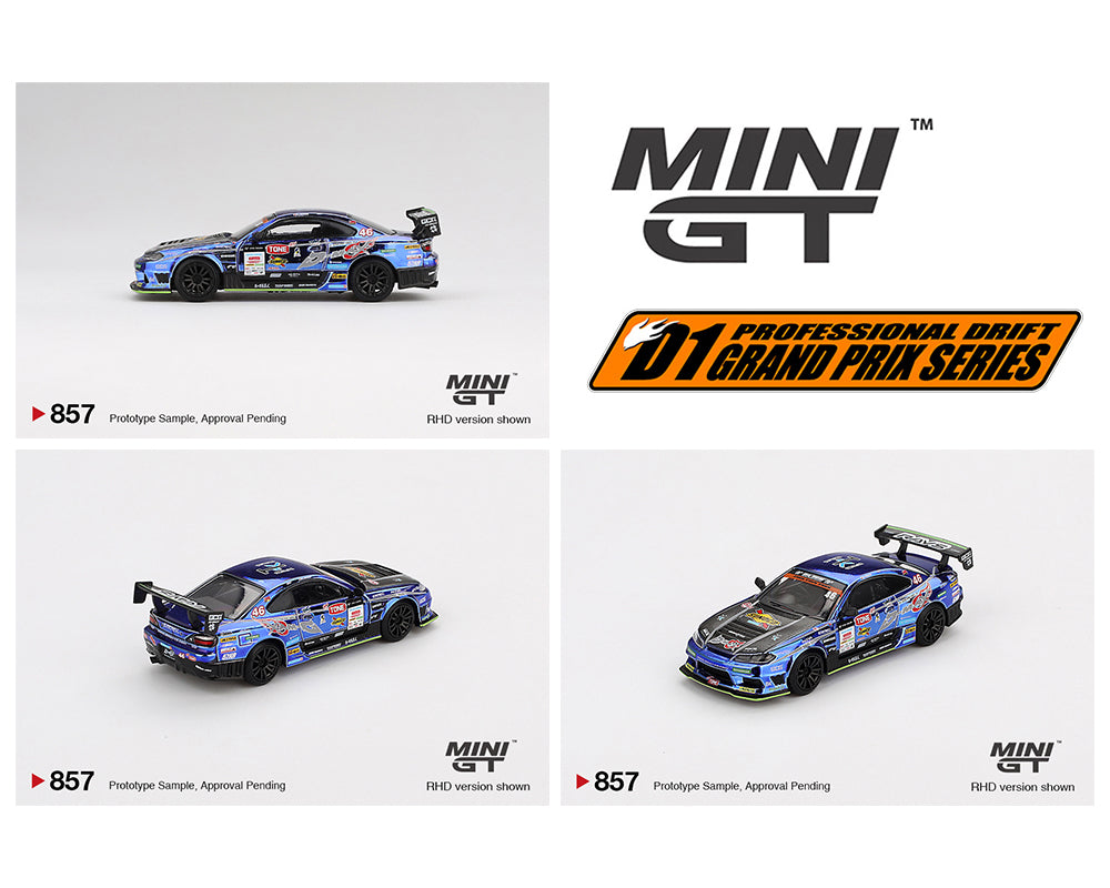 Mini GT 1:64 Japan Exclusive Nissan Silvia (S15) D-MAX Racing #46 2023 D1 Grand Prix – Limited Edition 857