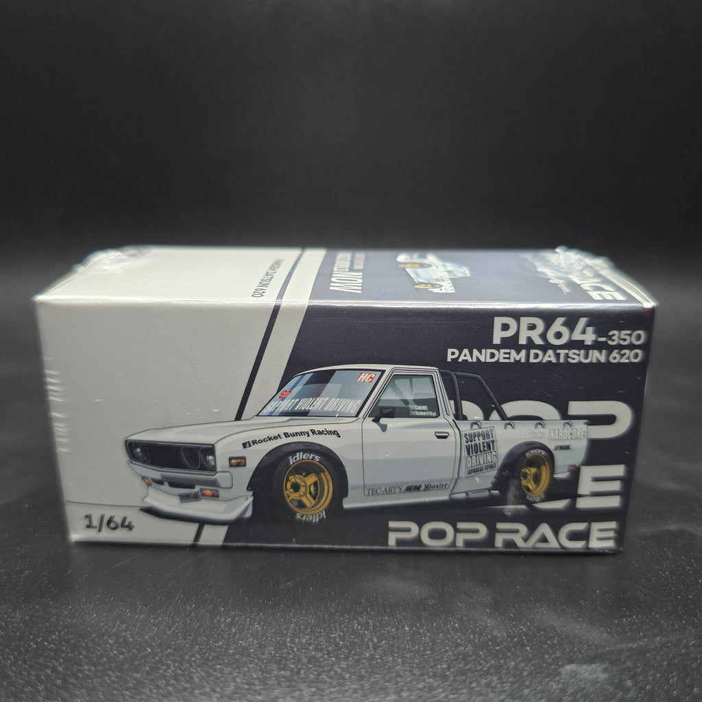 POP RACE 1/64 PANDEM DATSUN 620 WHITE PR640350