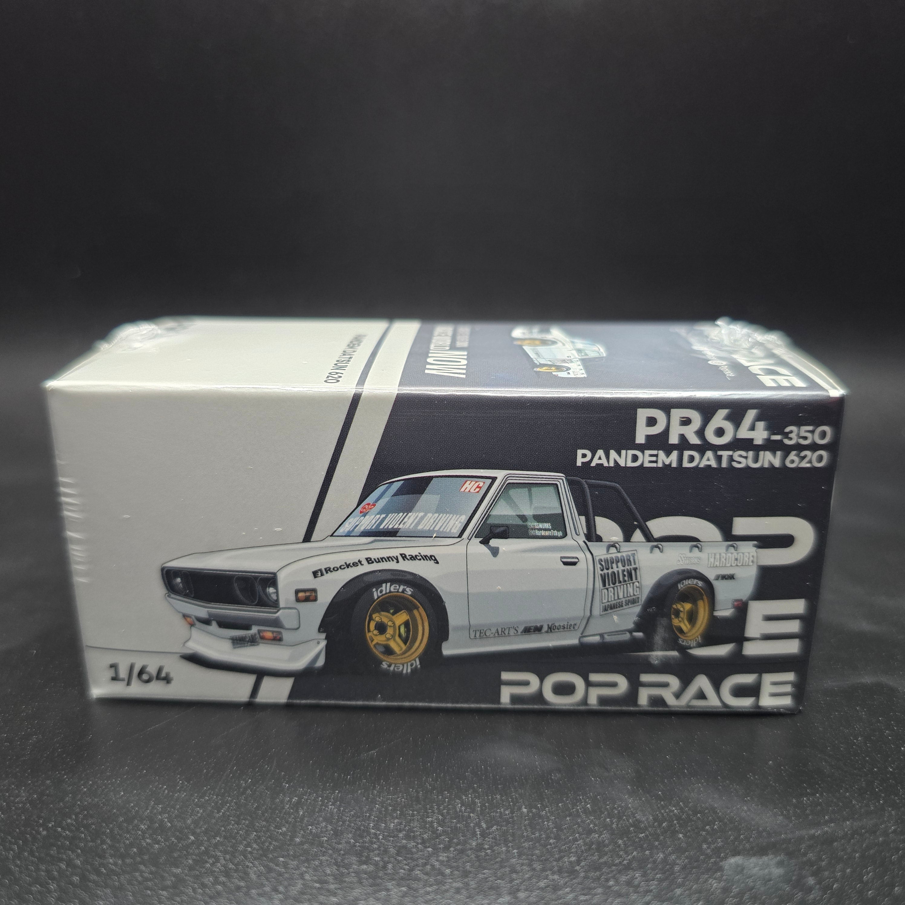 POP RACE 1/64 PANDEM DATSUN 620 WHITE PR640350