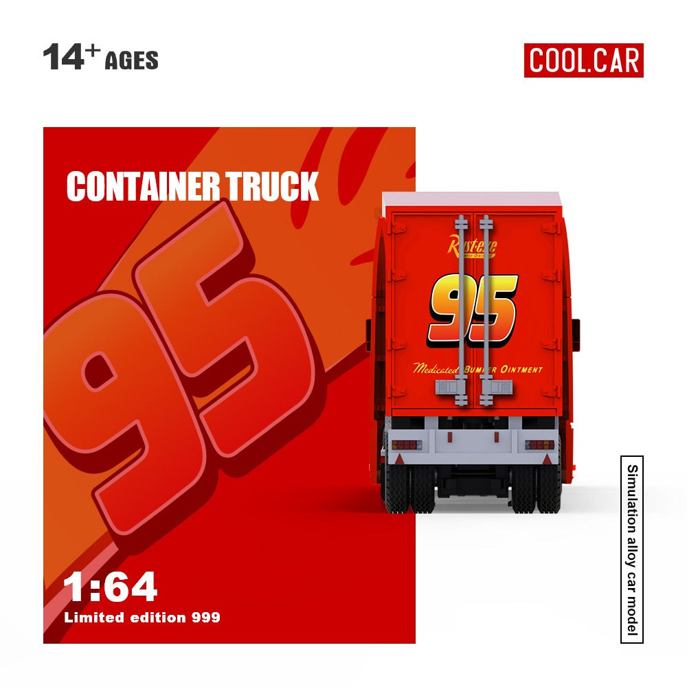 Coolcar 1:64 Freightliner Lightning Mcqueen Livery Semi Truck