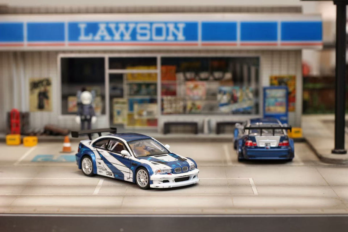 Ghost Player 1:64 BMW E46 M3 GTR Need For Speed Comic White and Blue