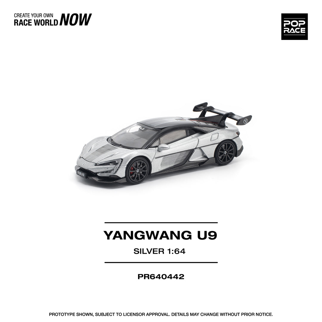 POP RACE 1/64 YANGWANG U9 - SILVER PR640442