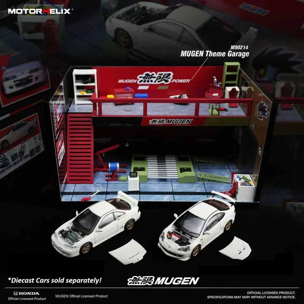 Motorhelix 1/64 Garage Scene Set - MUGEN Theme Garage M90214