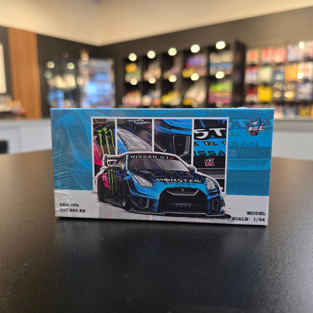 Demon King Auto 1/64 GT-R R35 LBWK Wide Body Monster Energy (Restock)