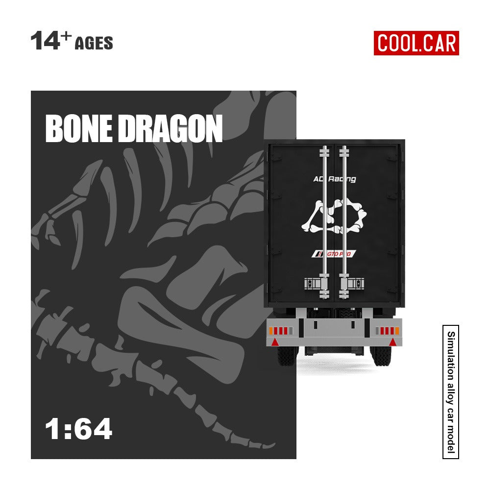 Cool Car 1:64 Scania container truck - Chalop Dragon Skeleton painted alloy car model