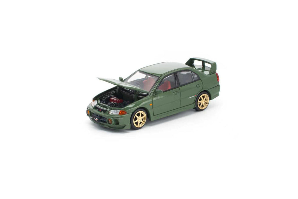 POP RACE 1/64 MITSUBISHI LANCER EVOLUTION IV GREEN (enigma exclusive edition) PRE022