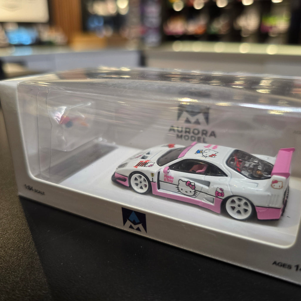 Aurora Model 1:64 Ferrari F40 Modified Pink Kitty with Figure