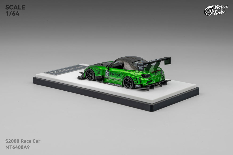 Micro Turbo 1:64 Custom S2000 Race Car Green MT6408A9