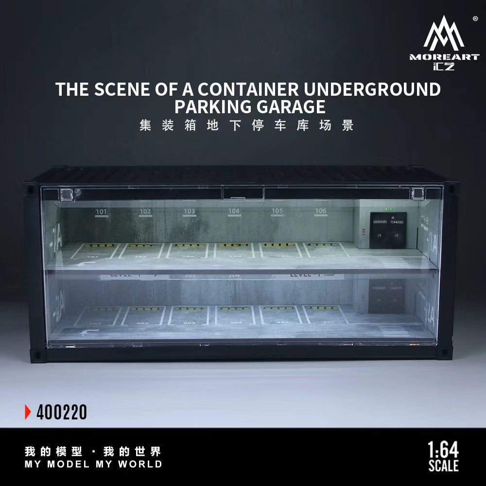MoreArt 1:64 THE SCENE OF A CONTAINER UNDERGROUND PARKING GARAGE MO400220