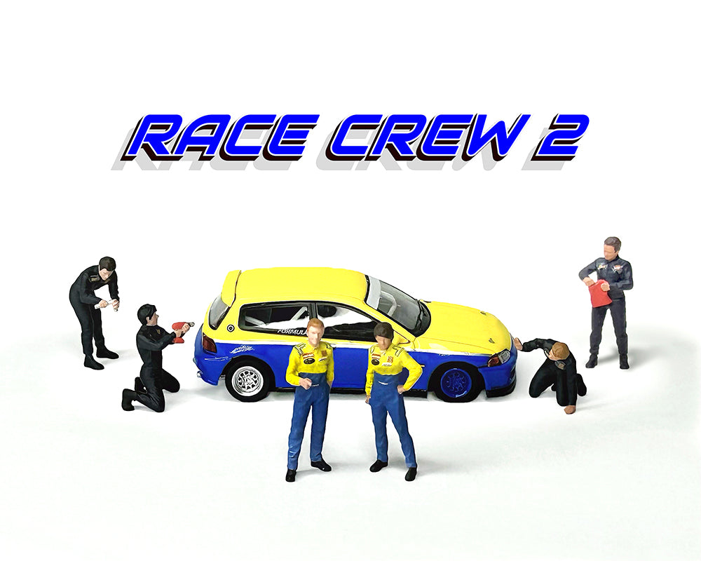 American Diorama 1:64 Figures Set Race Crew II – MiJo Exclusives – Limited Edition
