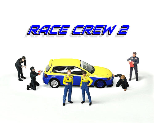 American Diorama 1:64 Figures Set Race Crew II – MiJo Exclusives – Limited Edition