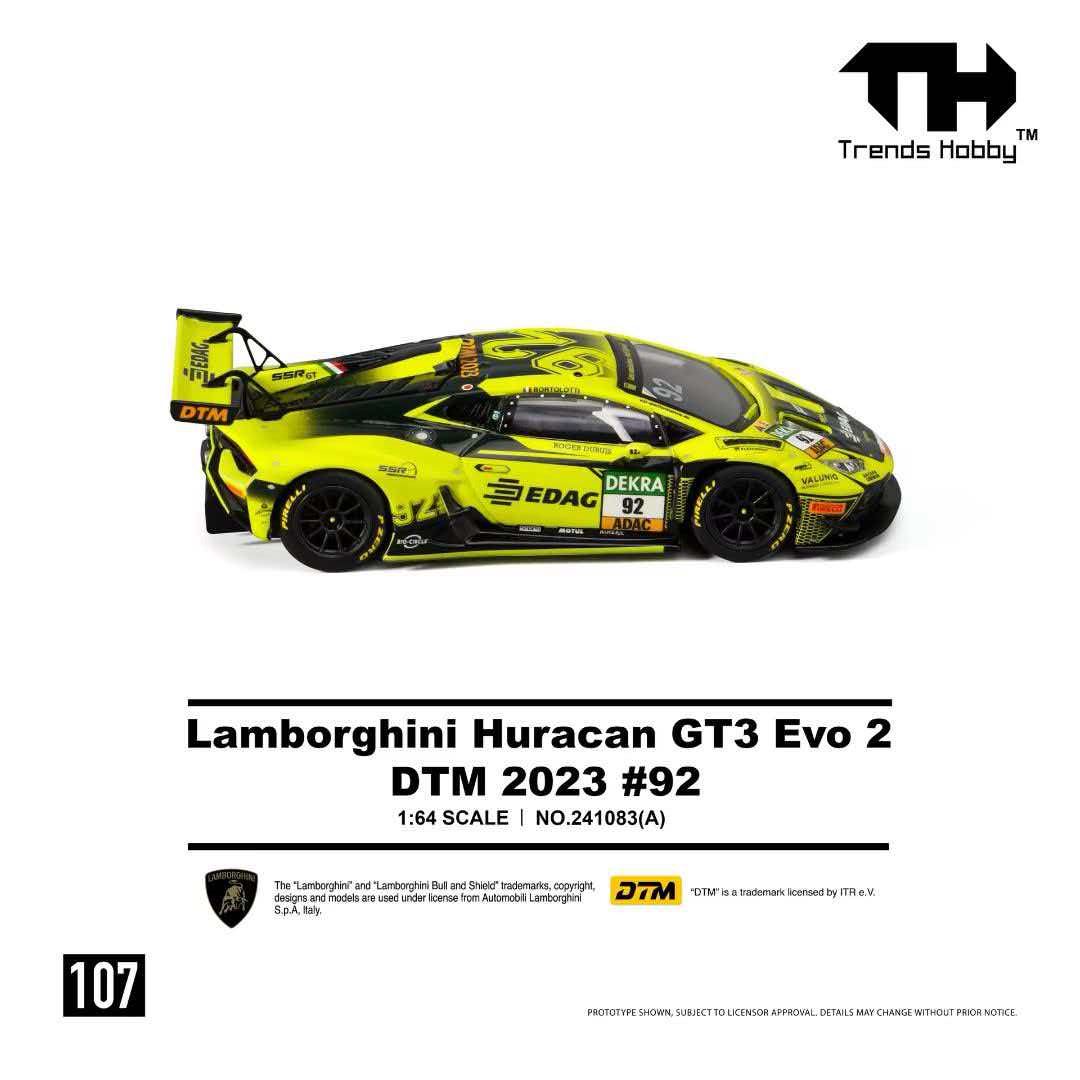 Trends Hobby 1/64 Lamborghini Huracan GT3 Evo 2 DTM 2023 No.92 241083A