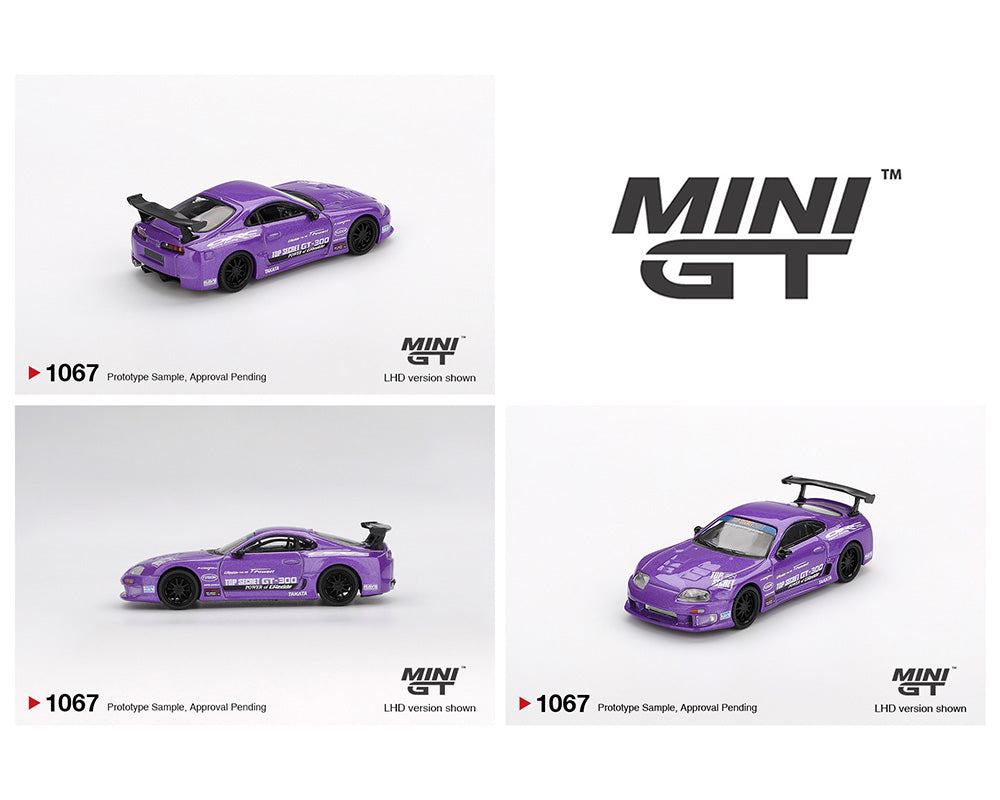 Mini GT 1:64 Toyota Supra (A80) Top Secret GT-300 Top Secret Purple