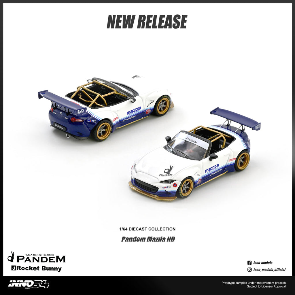 INNO64 1/64 Mazda MX-5 (ND) Miata
"PANDEM ROCKET BUNNY" V1.0 IN64-MX5P-ND-01